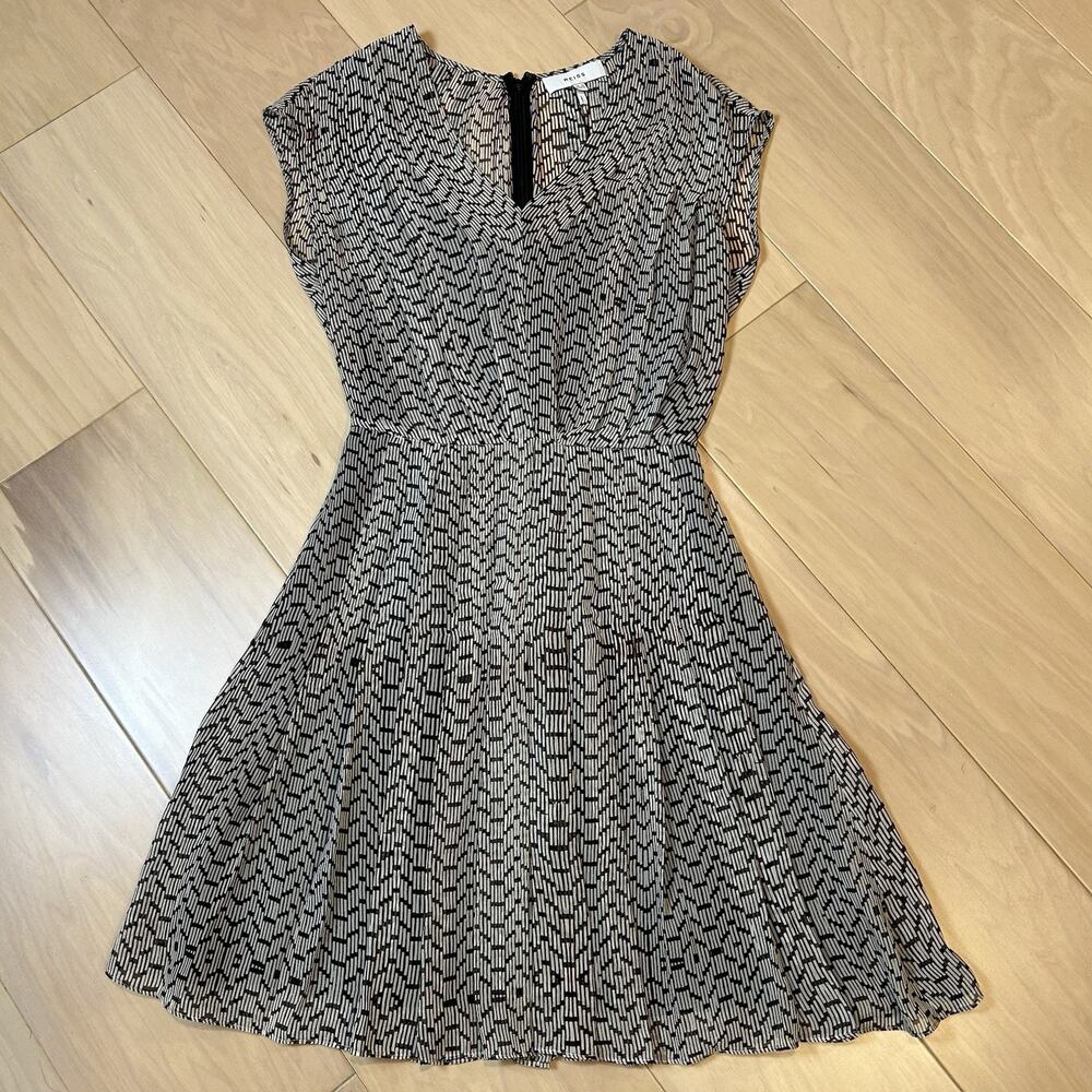 Reiss Marcy Bead Print Flippy Dress Women’s USA 2